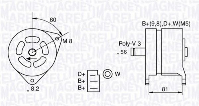 MAGNETI MARELLI 063324145010 -  Генератор
